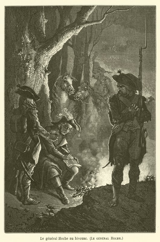 General Hoche ved bivuak, General Hoche av after Emile Antoine Bayard
