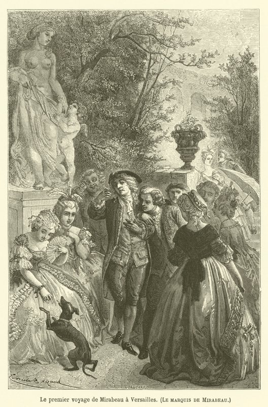 Mirabeaus første tur til Versailles, The Marquis de Mirabeau av after Emile Antoine Bayard