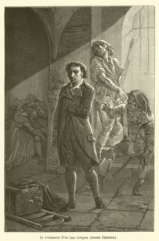 Testamentet til en god borger, Andre Chenier av after Emile Antoine Bayard