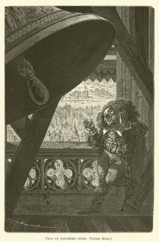 Paris i det femtende århundre, Victor Hugo av after Emile Antoine Bayard