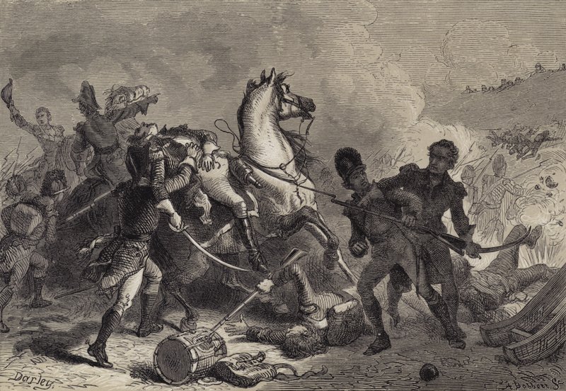 Slaget ved New Orleans, general Pakenhams død av after Felix Octavius Carr Darley
