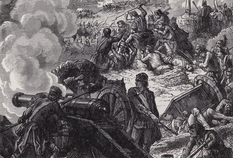 Slaget ved Bunker Hill av after Felix Octavius Carr Darley