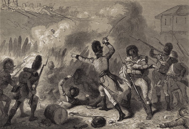 Britene slo tilbake ved Fort Stephenson av after Felix Octavius Carr Darley