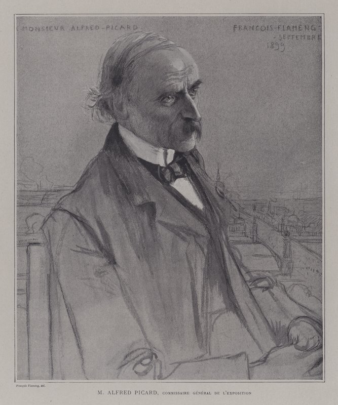 Alfred Picard, generalkommissær for Exposition Universelle 1900, Paris av after Francois Flameng