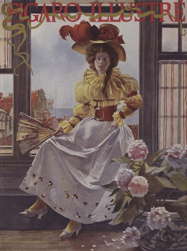 Venter. Forside av Le Figaro Illustre, desember 1893 av after Francois Flameng