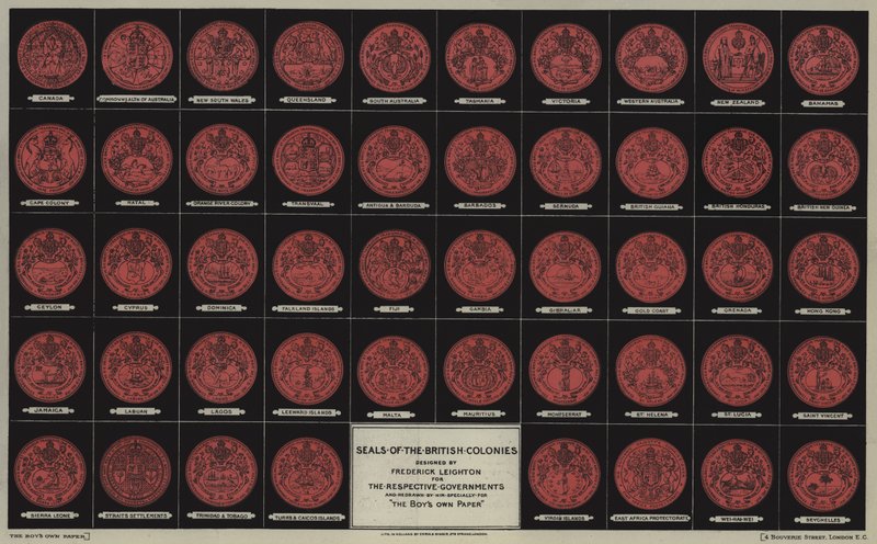 Seals of The British Colonies, designet av Frederick Leighton av after Frederic Leighton