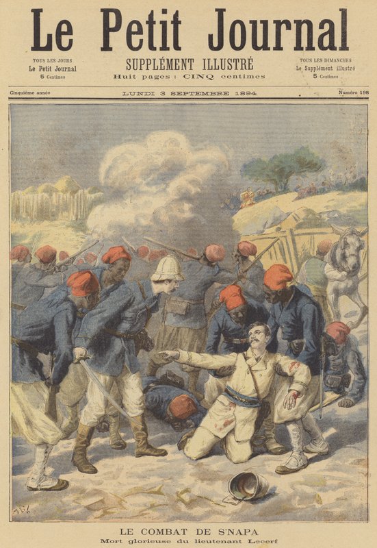 Slaget ved SNapa, Øvre Niger av after Frederic Theodore Lix