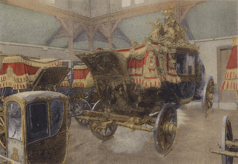 Carriage of Charles X Coronation, 1825, Carriage of Charles X Coronation (farget bilde) av after French Photographer