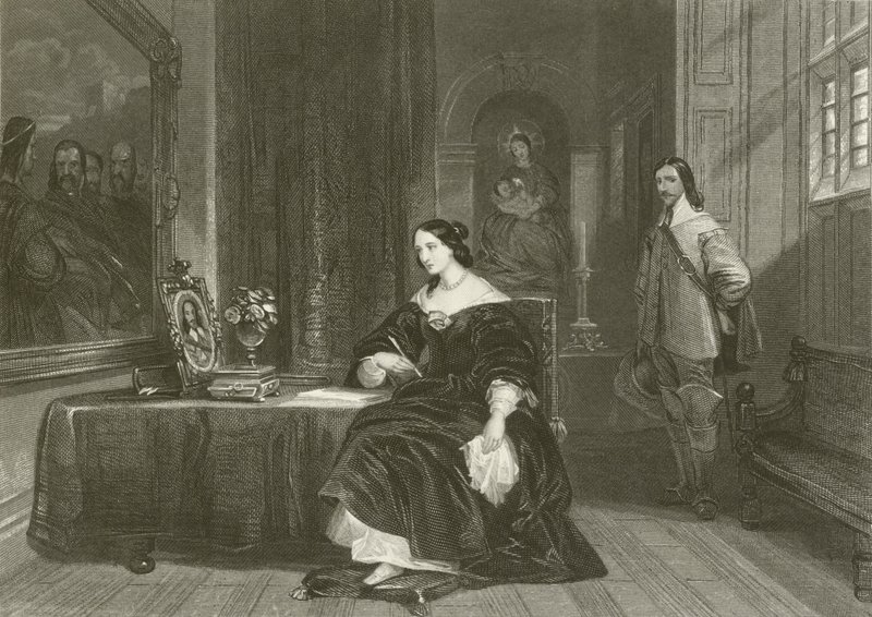 Dronning Henrietta går i forbønn for Karl den 1 av after George Cattermole