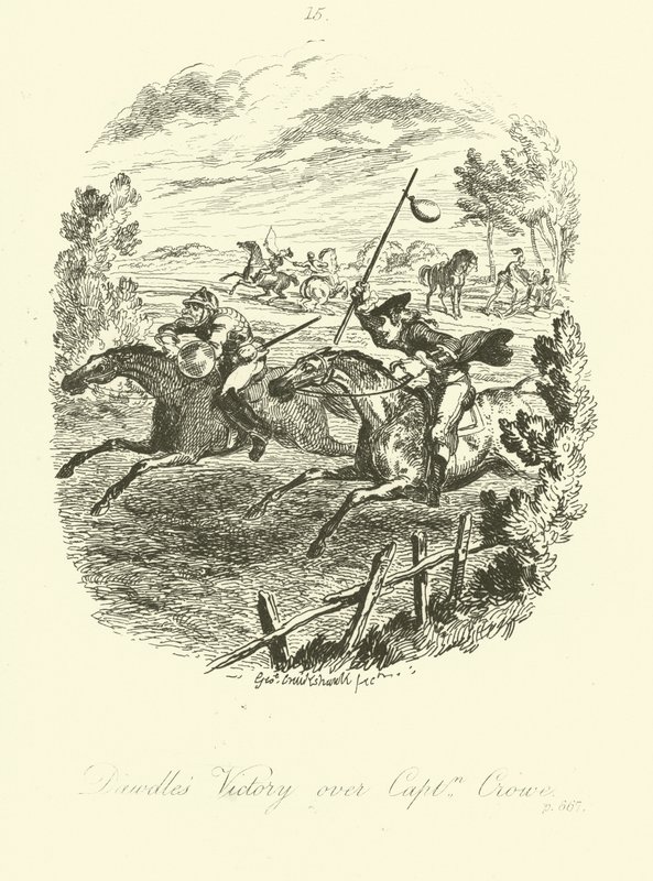 Illustrasjon for Launcelot Greaves av Tobias Smollett av after George Cruikshank
