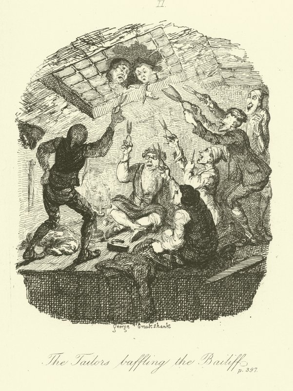 Illustrasjon for Peregrine Pickle av Tobias Smollett av after George Cruikshank