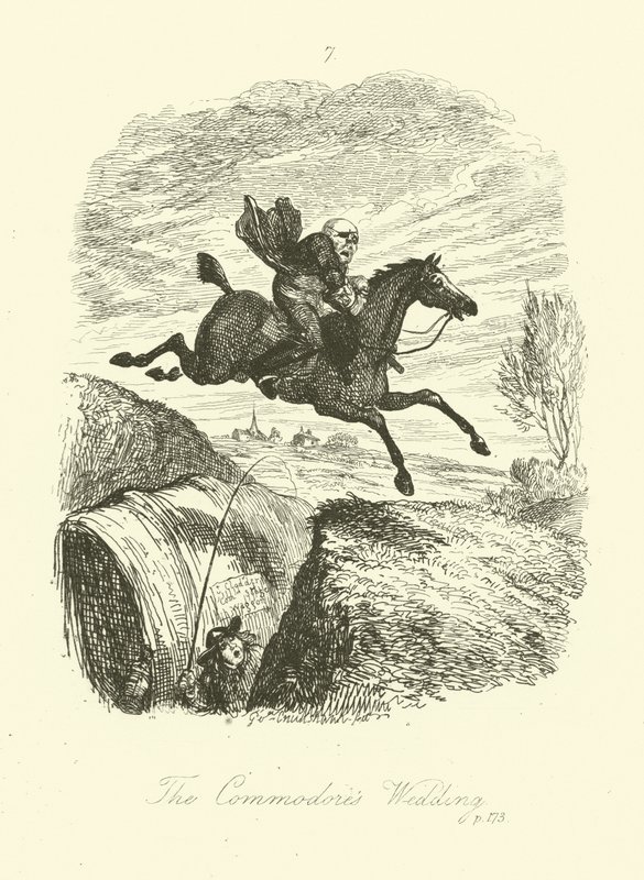 Illustrasjon for Peregrine Pickle av Tobias Smollett av after George Cruikshank
