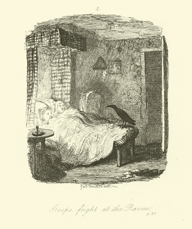 Illustrasjon for Roderick Random av Tobias Smollett av after George Cruikshank