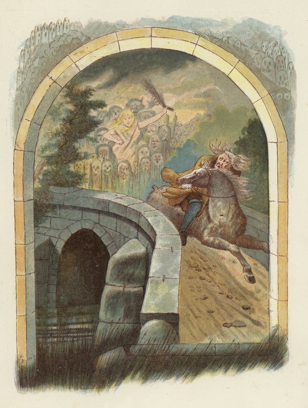 Illustrasjon for Tam OShanter av Robert Burns av after George Cruikshank