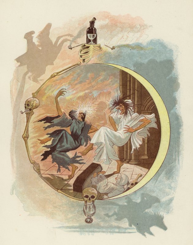 Illustrasjon for Tam OShanter av Robert Burns av after George Cruikshank