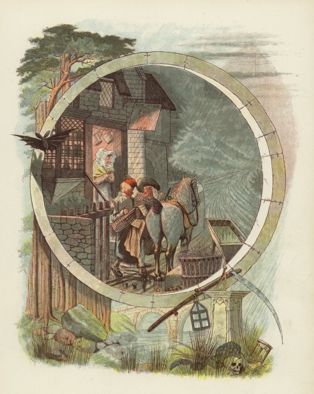 Illustrasjon for Tam OShanter av Robert Burns av after George Cruikshank