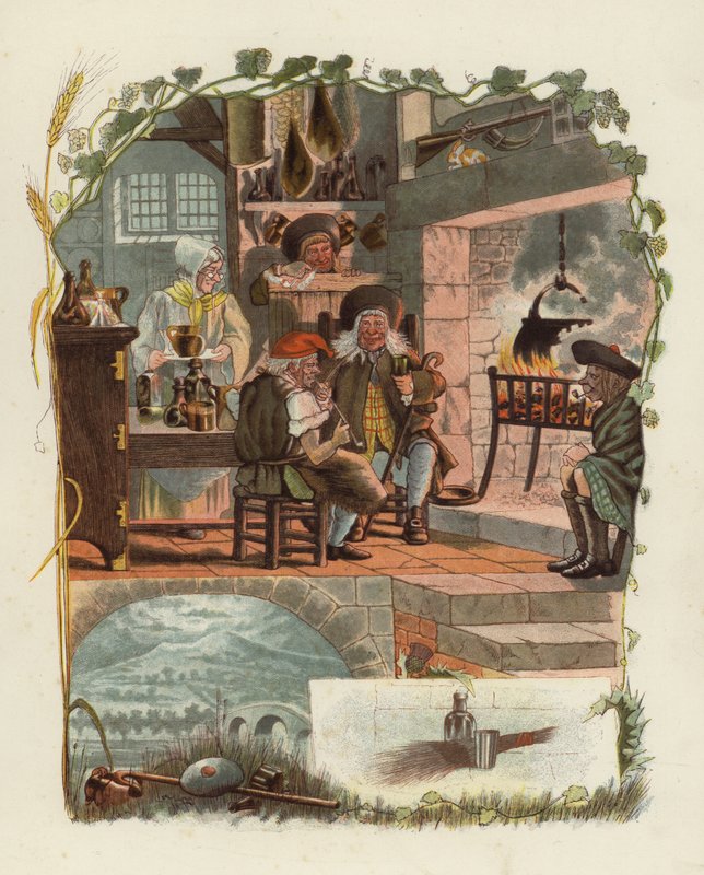 Illustrasjon for Tam OShanter av Robert Burns av after George Cruikshank