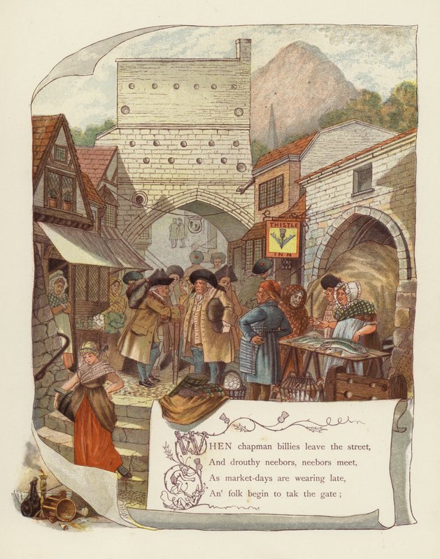 Illustrasjon for Tam OShanter av Robert Burns av after George Cruikshank
