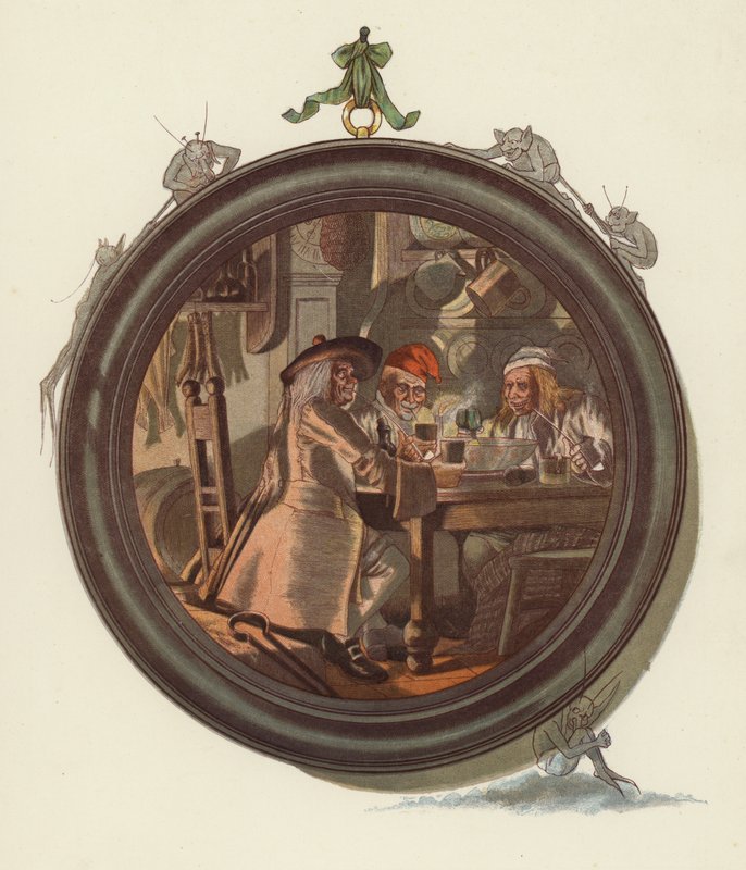 Illustrasjon for Tam OShanter av Robert Burns av after George Cruikshank