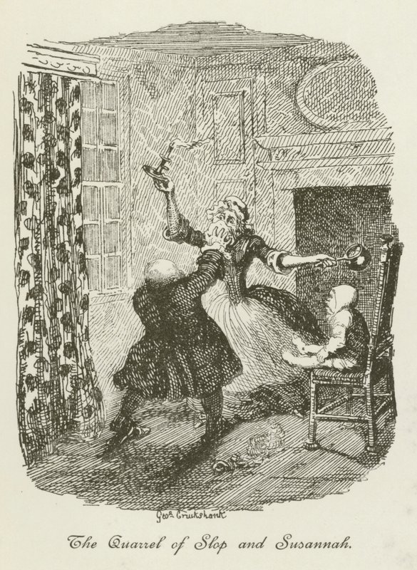 Illustrasjon for Tristram Shandy av after George Cruikshank