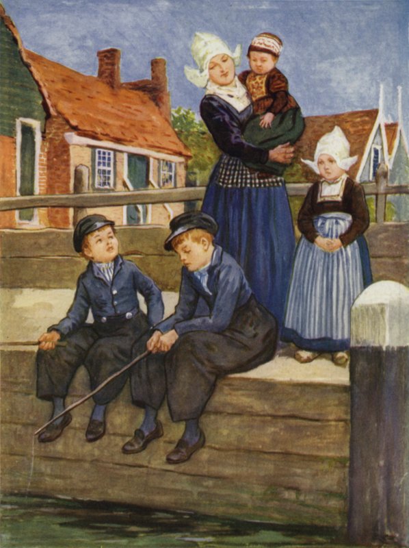 Ved en nederlandsk kanal av after Gordon Frederick Browne