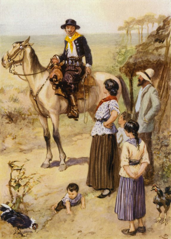 Folk i Sør-Amerika av after Gordon Frederick Browne