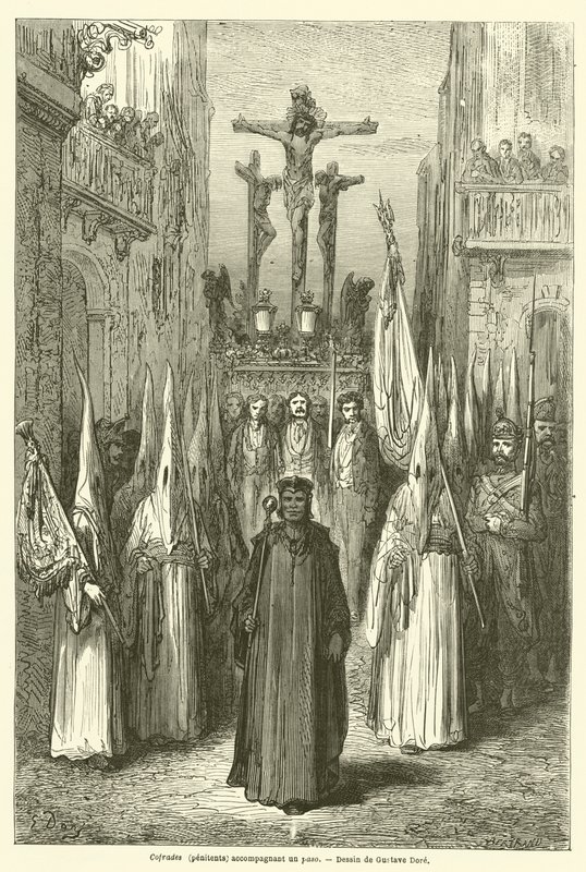 Brorskap (angrende) som følger med et trinn av Gustave after Dore
