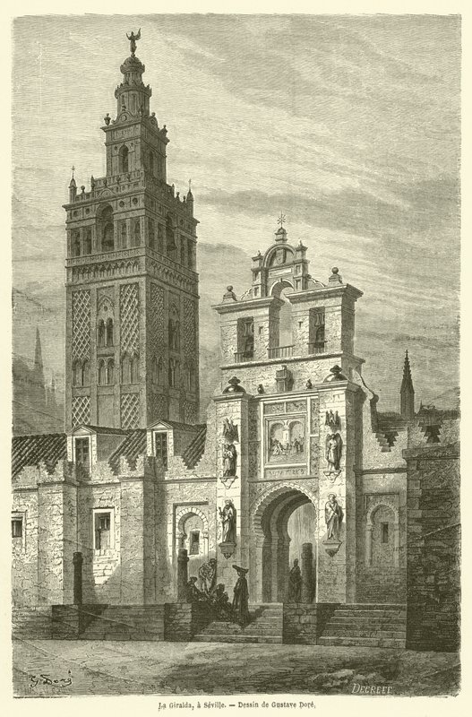 La Giralda, en Sevilla av Gustave after Dore