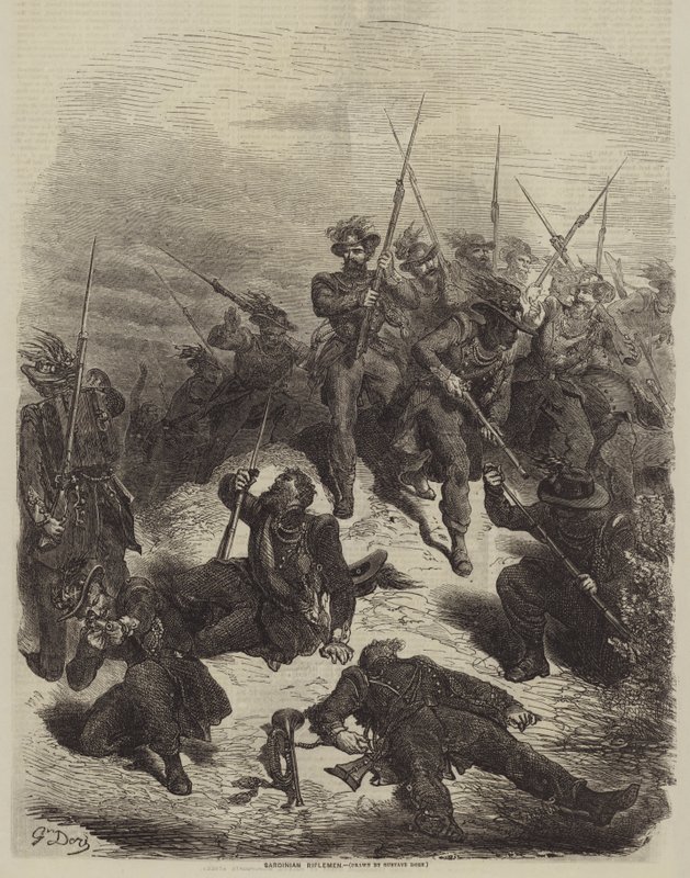 sardinske skyttere av Gustave after Dore