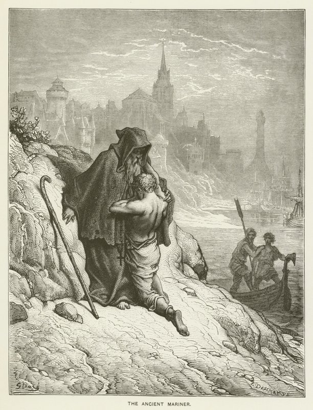 Den eldgamle sjømannen av Gustave after Dore