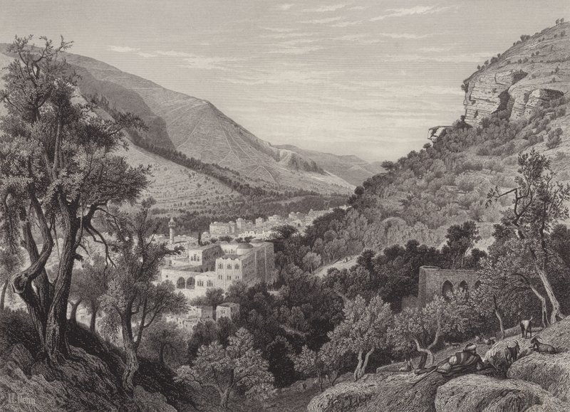 Nablus, det gamle Sikem av after Harry Fenn