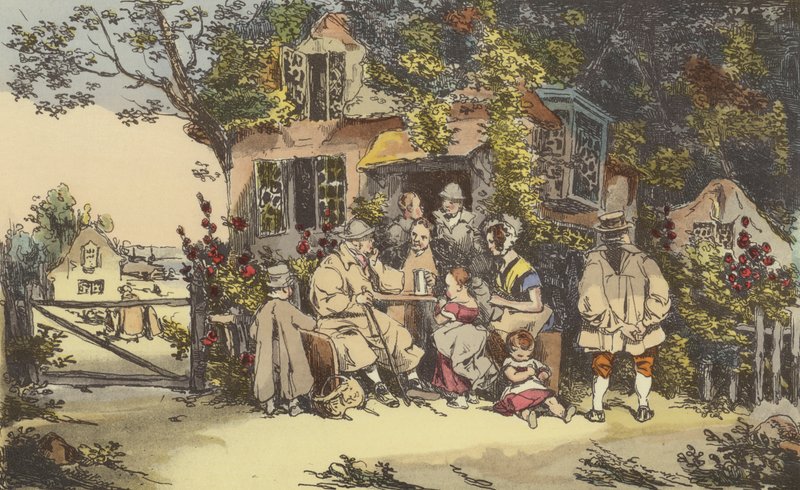Boliger av bønder av after Henri Bonaventure Monnier