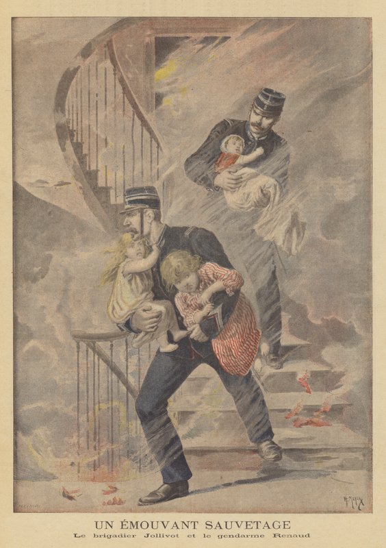 En rørende redning av after Henri Meyer