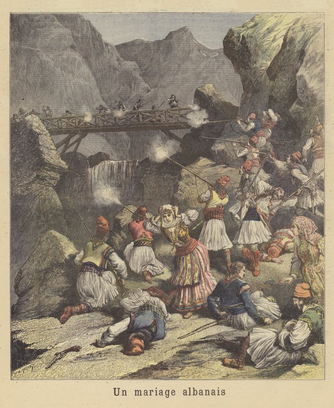 Et albansk bryllup av after Henri Meyer