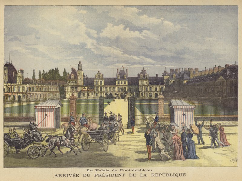 Ankomst av Frankrikes president til Palais de Fontainebleau av after Henri Meyer