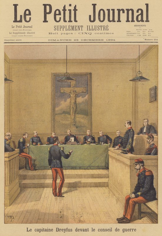 krigsrett for kaptein Alfred Dreyfus av after Henri Meyer
