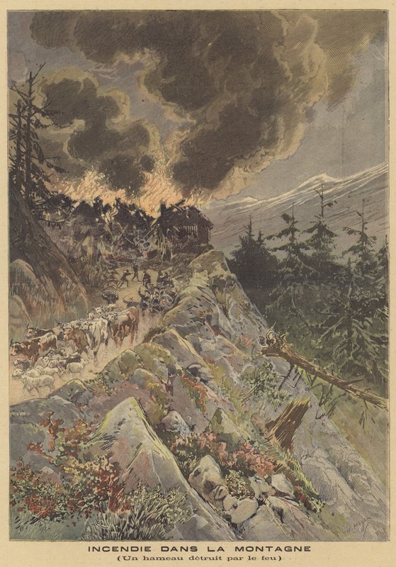 Brann i fjellet av after Henri Meyer