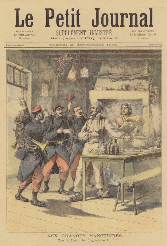 Franske militære manøvrer av after Henri Meyer