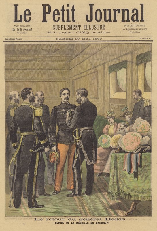 General Dodds mottok Dahomey-medaljen da han kom tilbake til Frankrike av after Henri Meyer