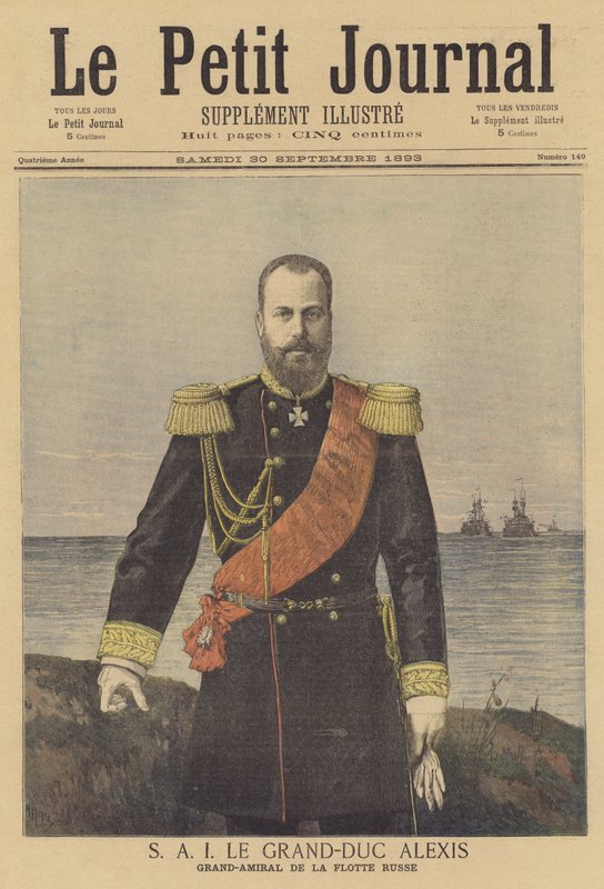Storhertug Alexei, storadmiral for den russiske flåten av after Henri Meyer