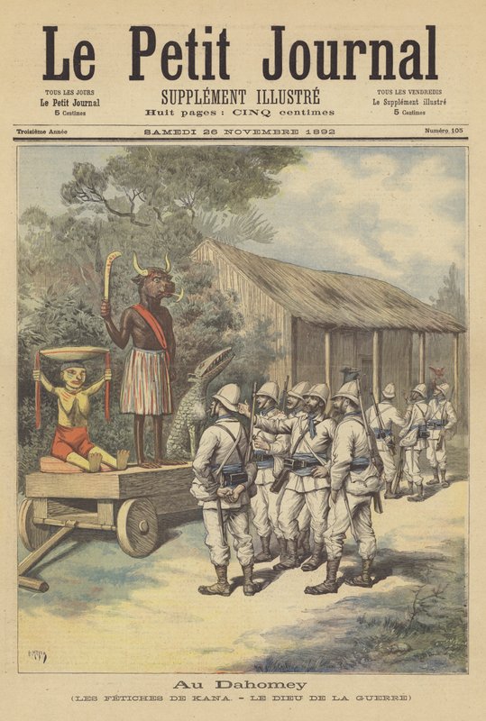 I Dahomey: Fetisjen til Kana - krigsguden av after Henri Meyer