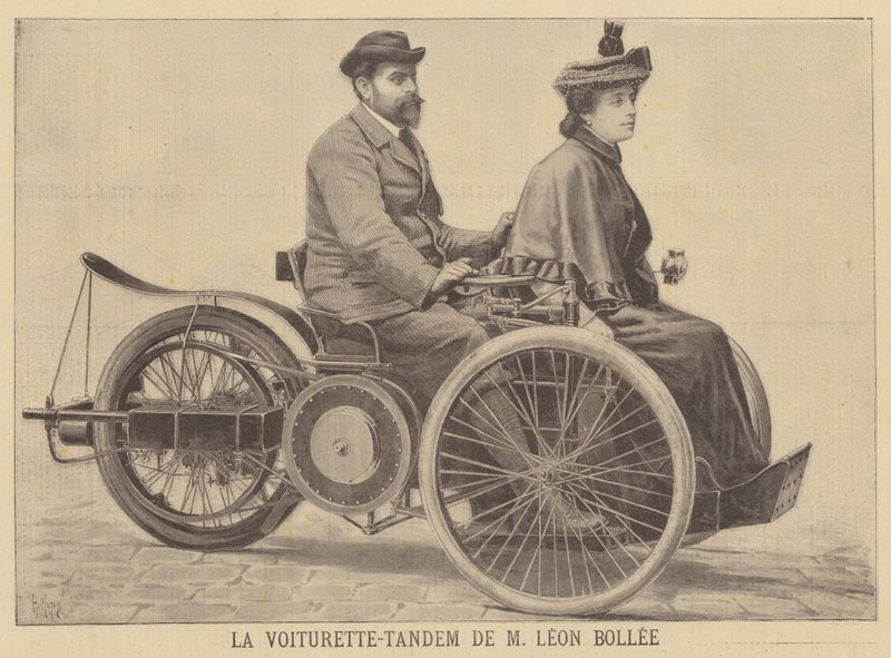 Leon Bollee tandemvogn av after Henri Meyer