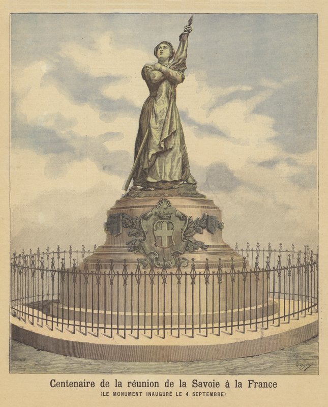 Monument til minne om hundreårsdagen av at Savoy ble en del av Frankrike av after Henri Meyer