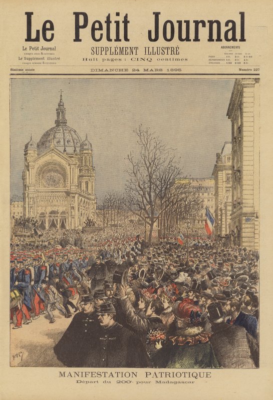 Patriotisk demonstrasjon av after Henri Meyer