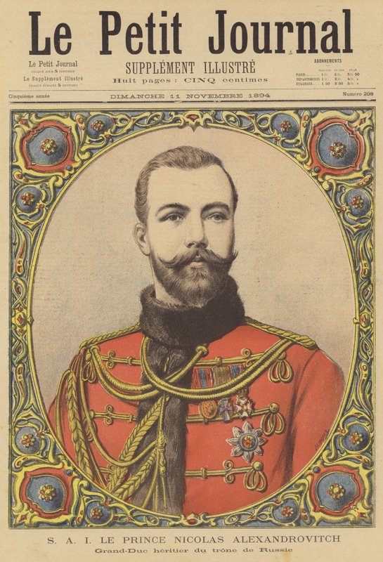 Prins Nicholas Alexandrovich, arving til den russiske tronen av after Henri Meyer