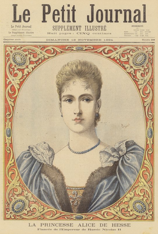 Prinsesse Alix av Hessen, forlovede til tsar Nicholas II av Russland av after Henri Meyer