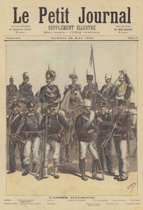 Soldater fra den italienske hæren av after Henri Meyer