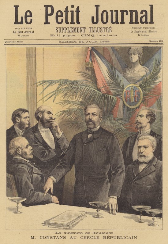 Tale av Jean Antoine Ernest Constans til Cercle Republicain i Toulouse av after Henri Meyer