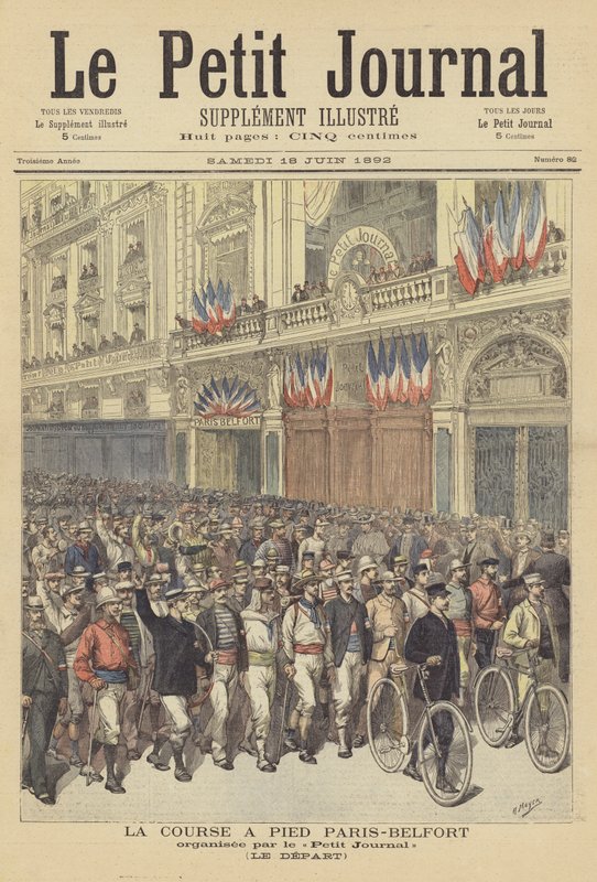 Start på løpsløpet Paris-Belfort av after Henri Meyer