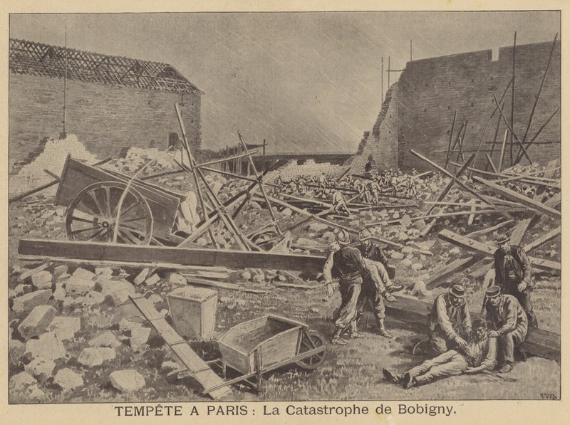 Stormskader i Bobigny, Paris av after Henri Meyer